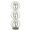 Lampadaire moderne beige mat, 3 anneaux pivotants TRIBECA
