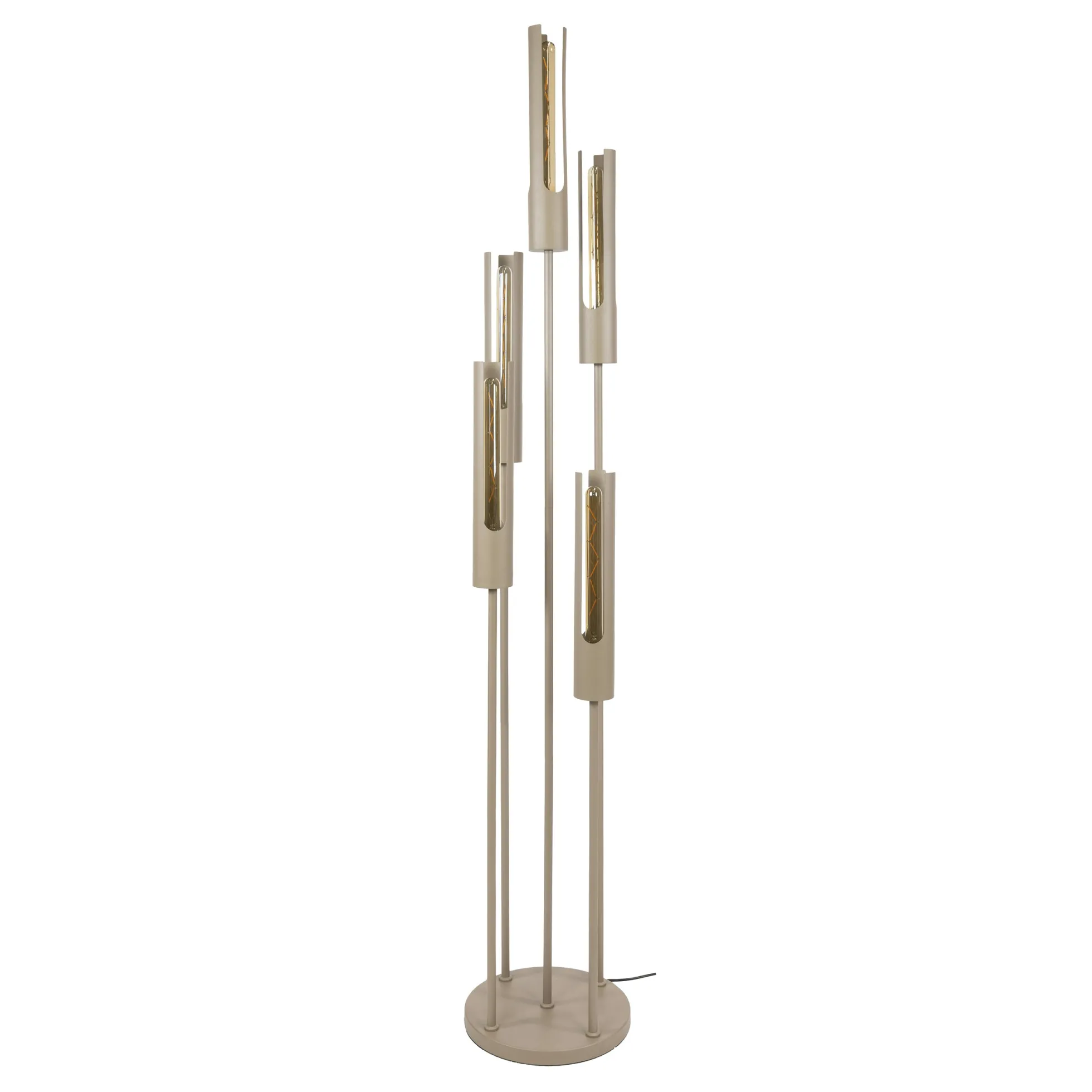 Lampadaire métal beige 5 tubes RALF