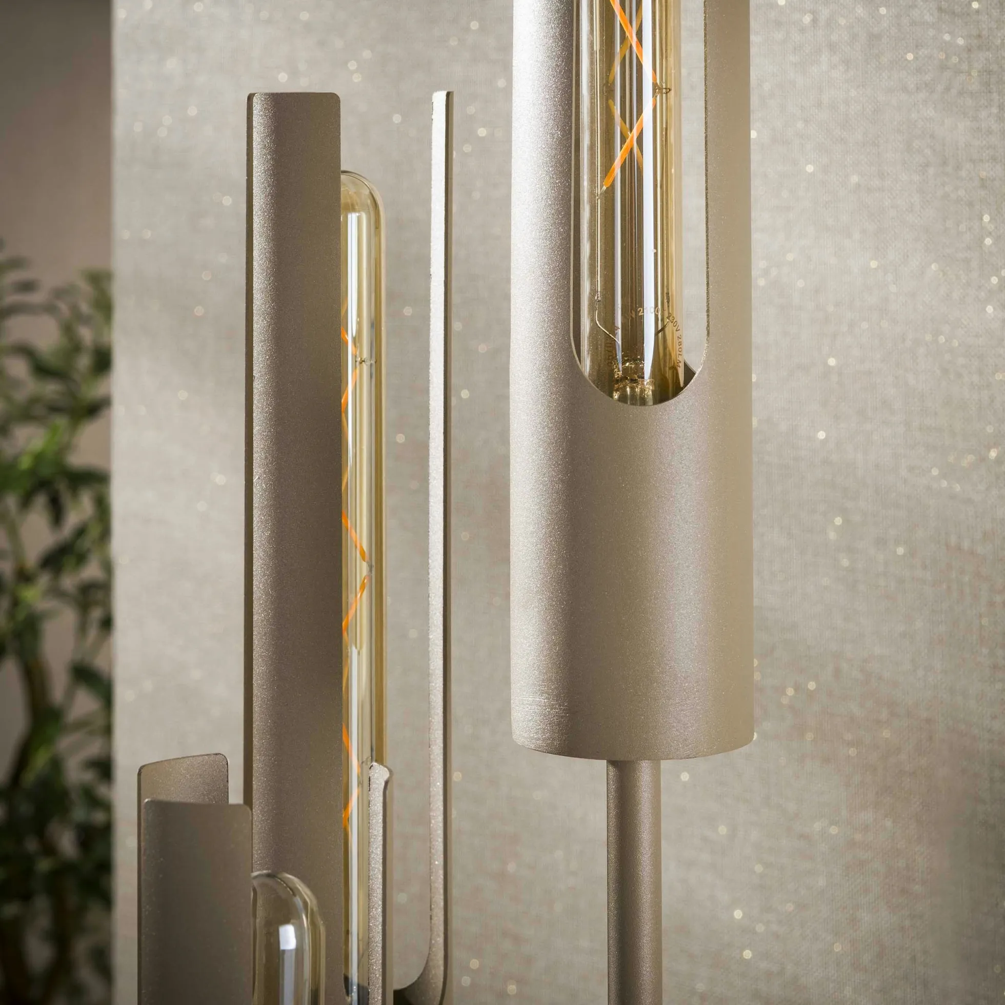 Lampadaire métal beige 5 tubes RALF