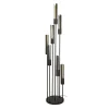 Lampadaire noir avec 7 abat-jour forme tube RALF