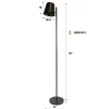 Lampadaire réglable métal brun 1 abat-jour NIAGARA