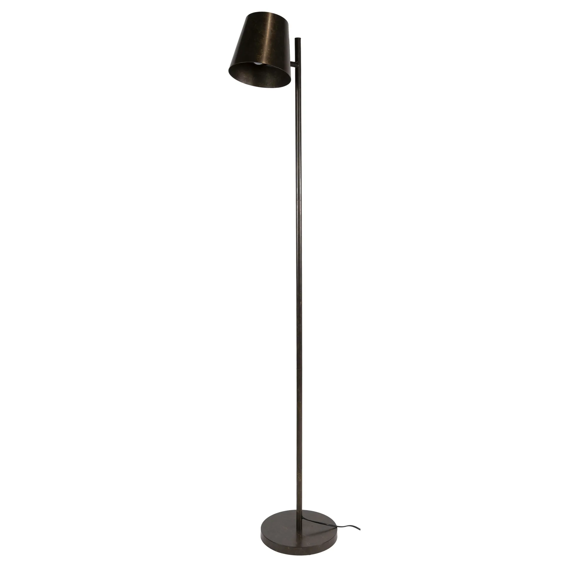 Lampadaire réglable métal brun 1 abat-jour NIAGARA