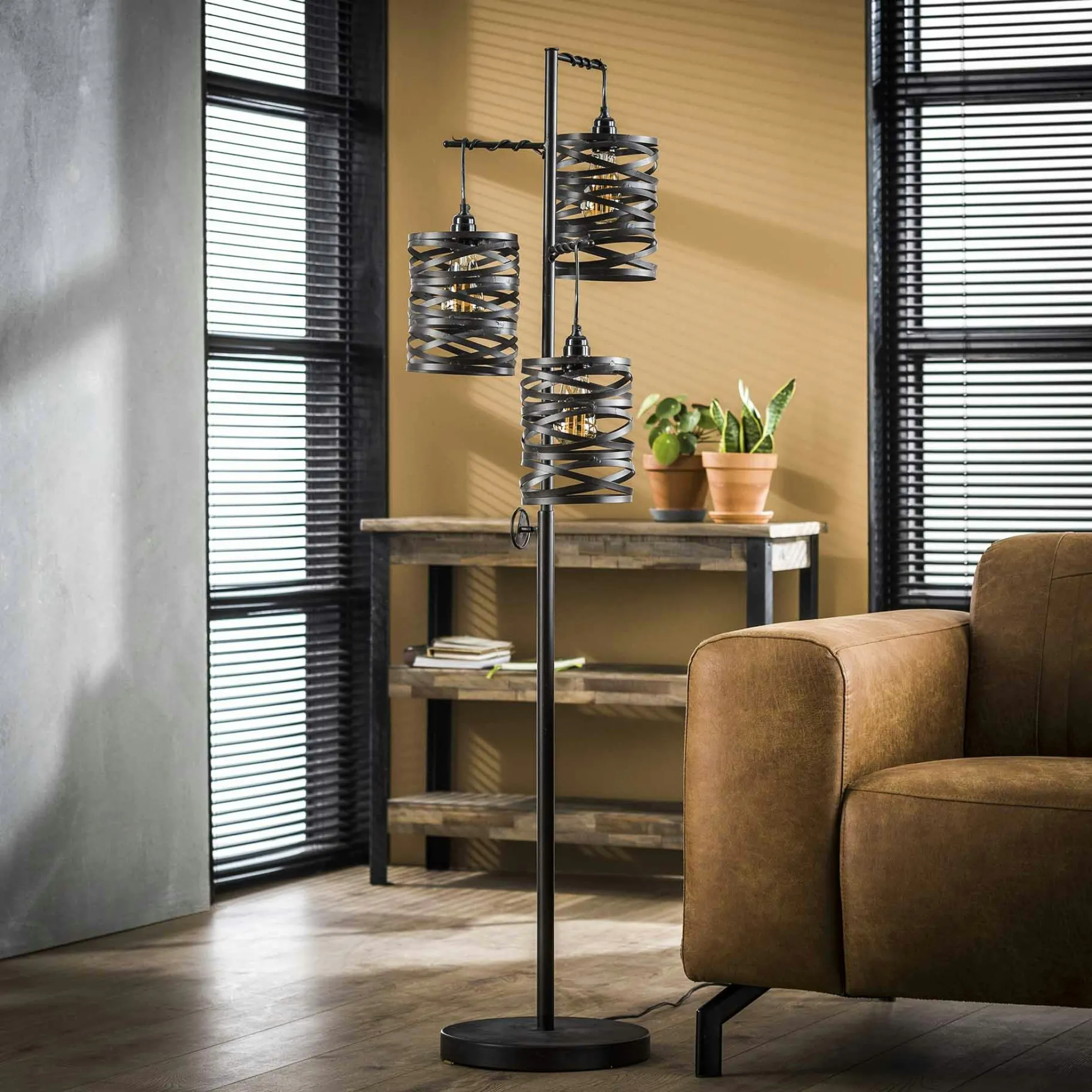 Lampadaire ruban 3 abat-jours RALF