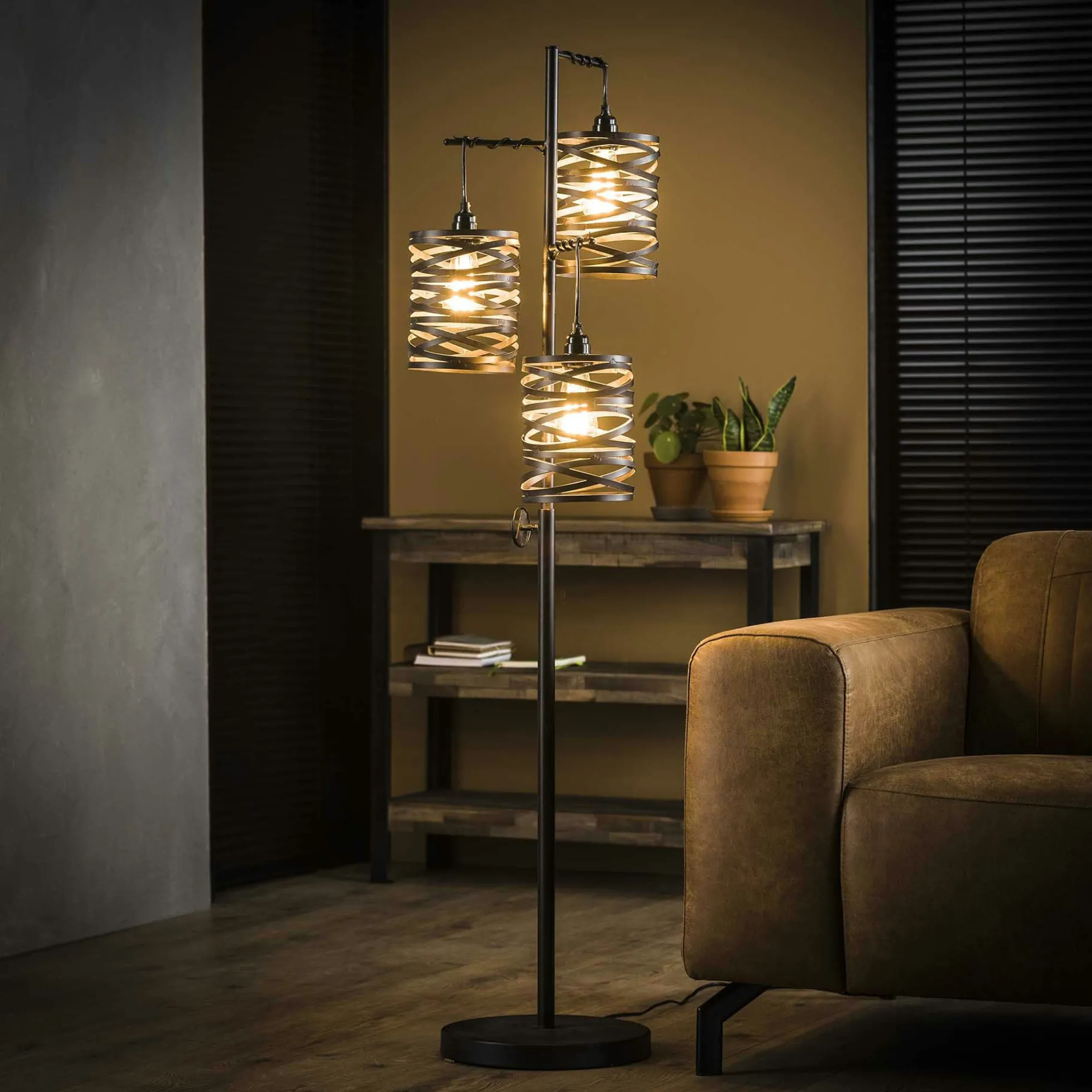Lampadaire ruban 3 abat-jours RALF