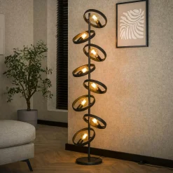 Lampadaire salon 8 anneaux RALF