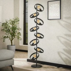 Lampadaire salon 8 anneaux RALF