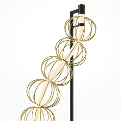Lampadaire salon design – guirlande métal doré EDEN