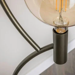 Lampadaire salon en métal courbe finition bronze 3 lampes RALF