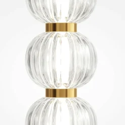 Lampadaire salon en verre - LED, perles ciselées BELLA