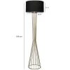 Lampadaire salon moderne doré abat-jour noir SINOP