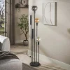 Lampadaire salon moderne 3 globes verre tricolore NOVA