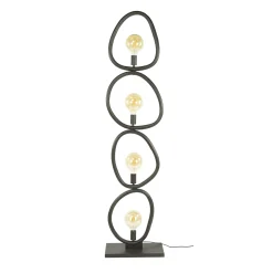 Lampadaire salon noir – forme galet, 4 ampoules TRIBECA