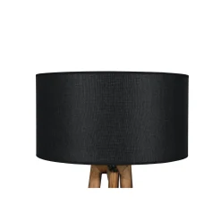 Lampadaire trépied croisé abat-jour noir 150 cm KILIS