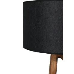 Lampadaire trépied croisé abat-jour noir 150 cm KILIS