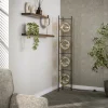 Lampadaire vintage anneaux en verre ambré NIAGARA