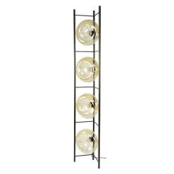 Lampadaire vintage anneaux en verre ambré NIAGARA