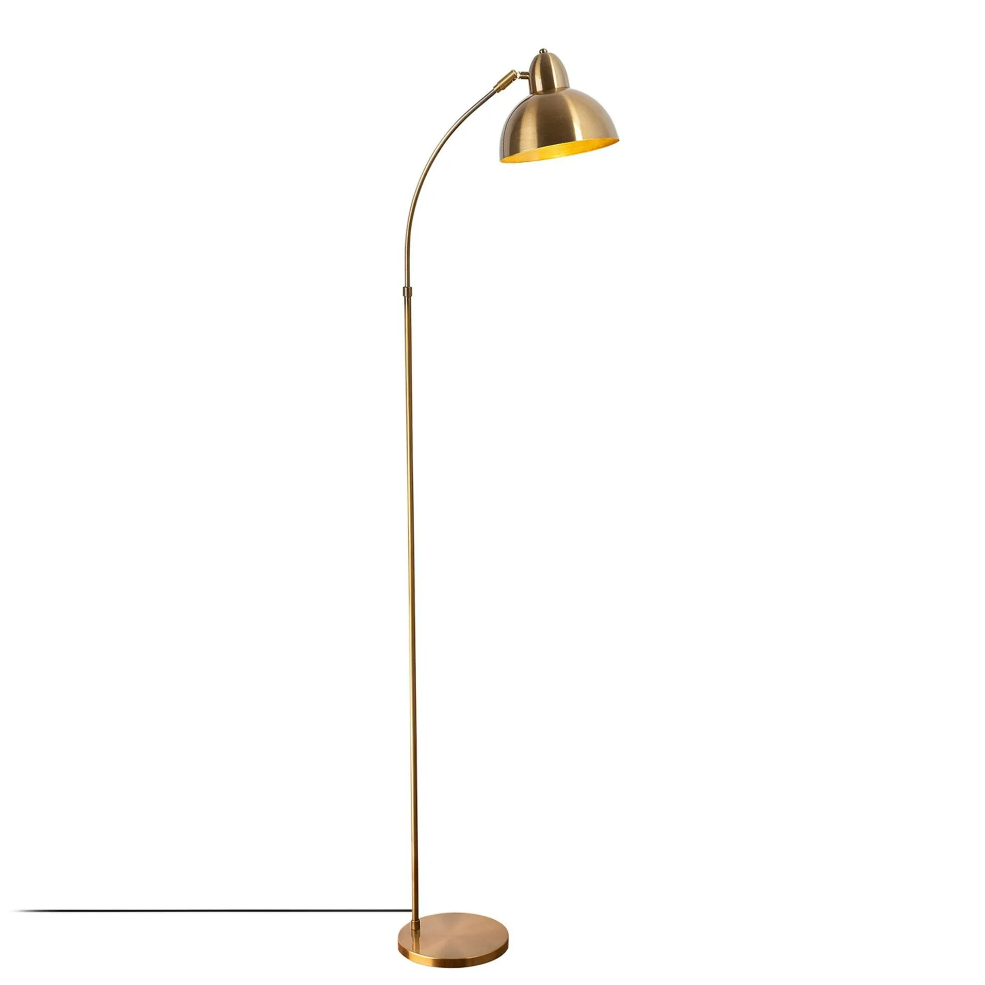 Lampadaire vintage cuivré avec abat-jour orientable SILE