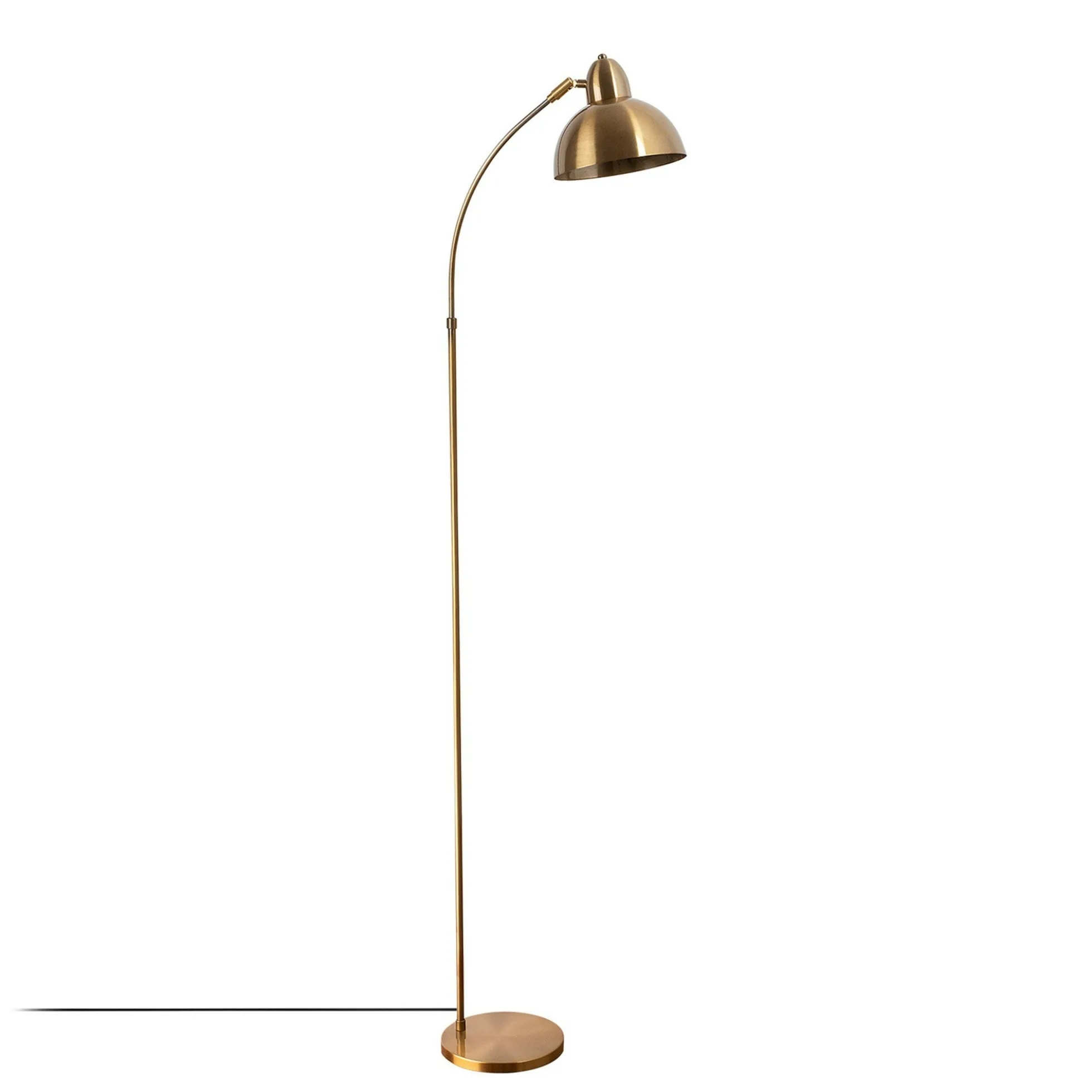 Lampadaire vintage cuivré avec abat-jour orientable SILE
