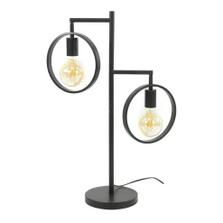 Lampe décorative 2 anneaux, finition charbon RALF