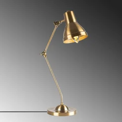 Lampe de bureau articulée vintage, finition dorée SILE
