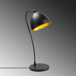 Lampe de chevet moderne noire et dorée, 54 cm SILE