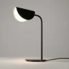 Lampe de chevet noire design - abat-jour plié LENORE