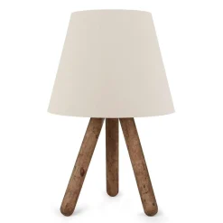 Lampe de chevet trépied moderne, abat-jour écru KILIS