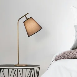 Lampe de chevet vintage, abat-jour marron orientable ZURICH