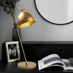 Lampe de chevet vintage cuivrée, abat-jour rond orientable SILE
