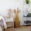 Lampe de salon beige céramique et tissu KARS
