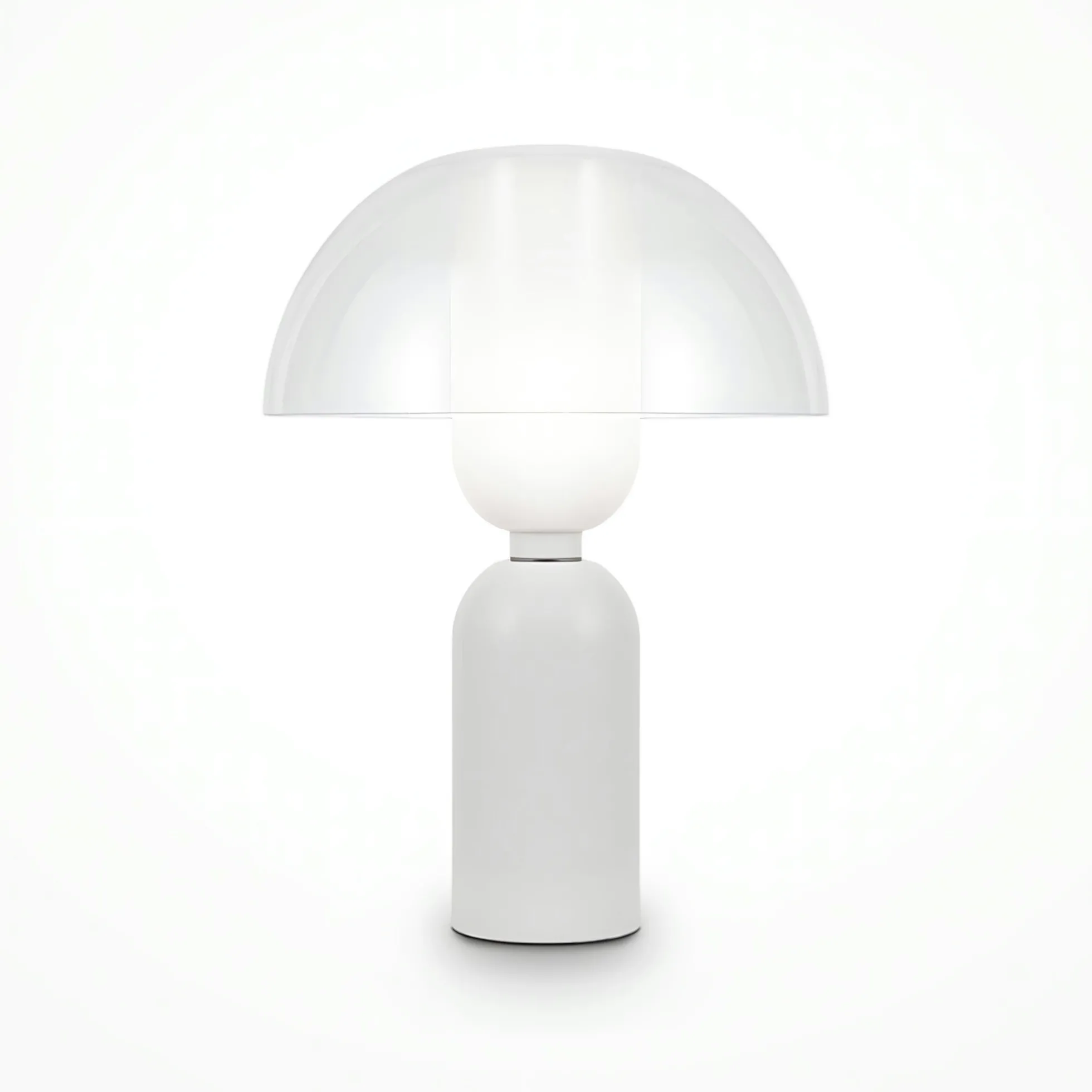 Lampe de salon blanche rétro – verre et céramique WINDER