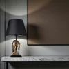 Lampe de salon décorative noire, tête de cheval dorée SILE