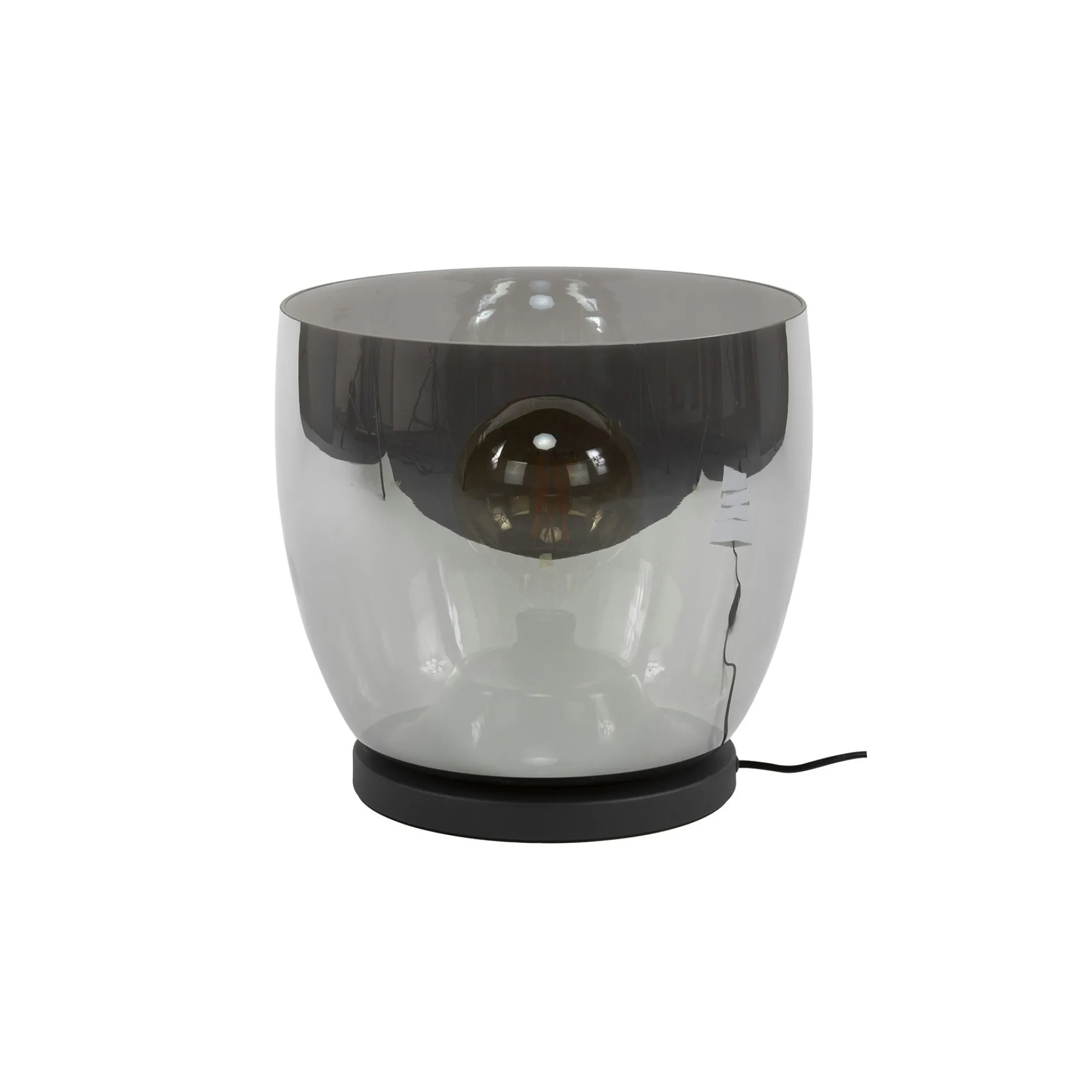 Lampe de salon moderne avec vasque en verre gris fumé 32 cm NIAGARA