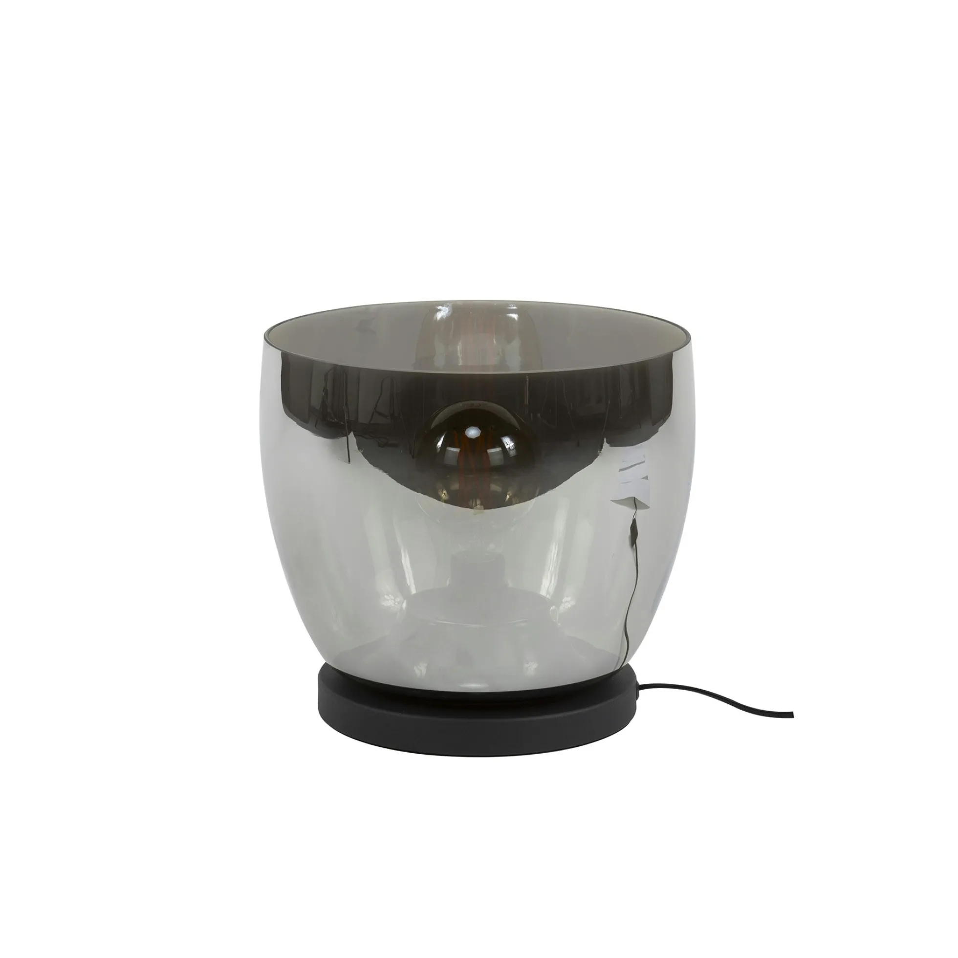 Lampe de salon moderne avec vasque en verre gris fumé 27 cm NIAGARA