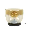 Lampe de salon moderne avec vasque en verre ambré 41 cm NIAGARA