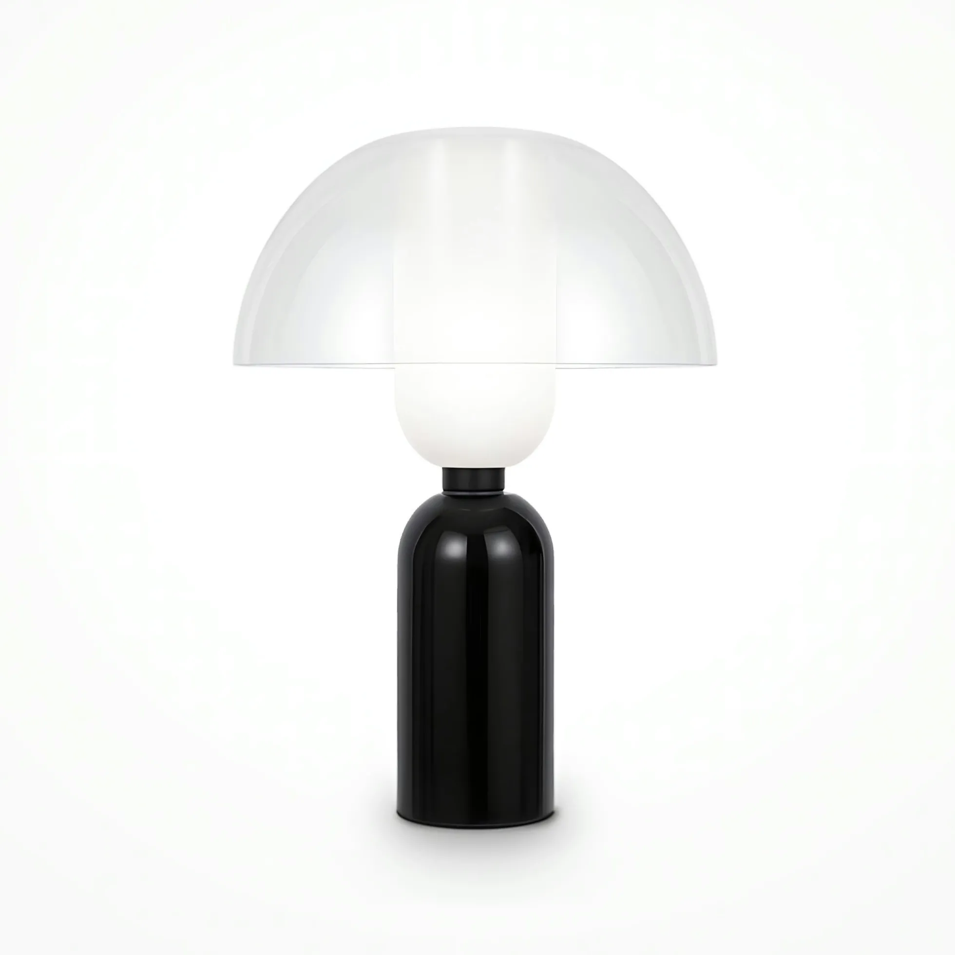 Lampe de salon noire rétro – verre et céramique WINDER
