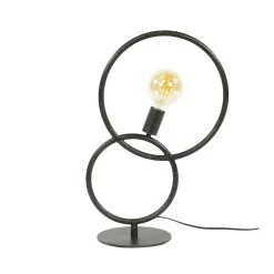 Lampe design noire – 2 anneaux TRIBECA
