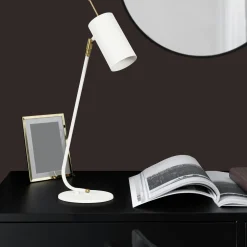 Lampe de table blanche, abat-jour orientable moderne chic SFAX