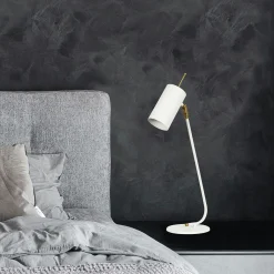 Lampe de table blanche, abat-jour orientable moderne chic SFAX