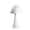 Lampe de table design blanche, abat-jour rond vintage SILE