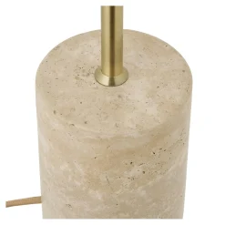 Lampe de table design marbre beige et métal doré KARS