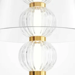 Lampe de table en verre - perles ciselées style rétro BELLA