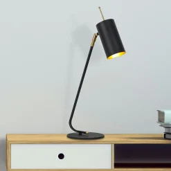 Lampe de table noire, abat-jour orientable moderne chic SFAX