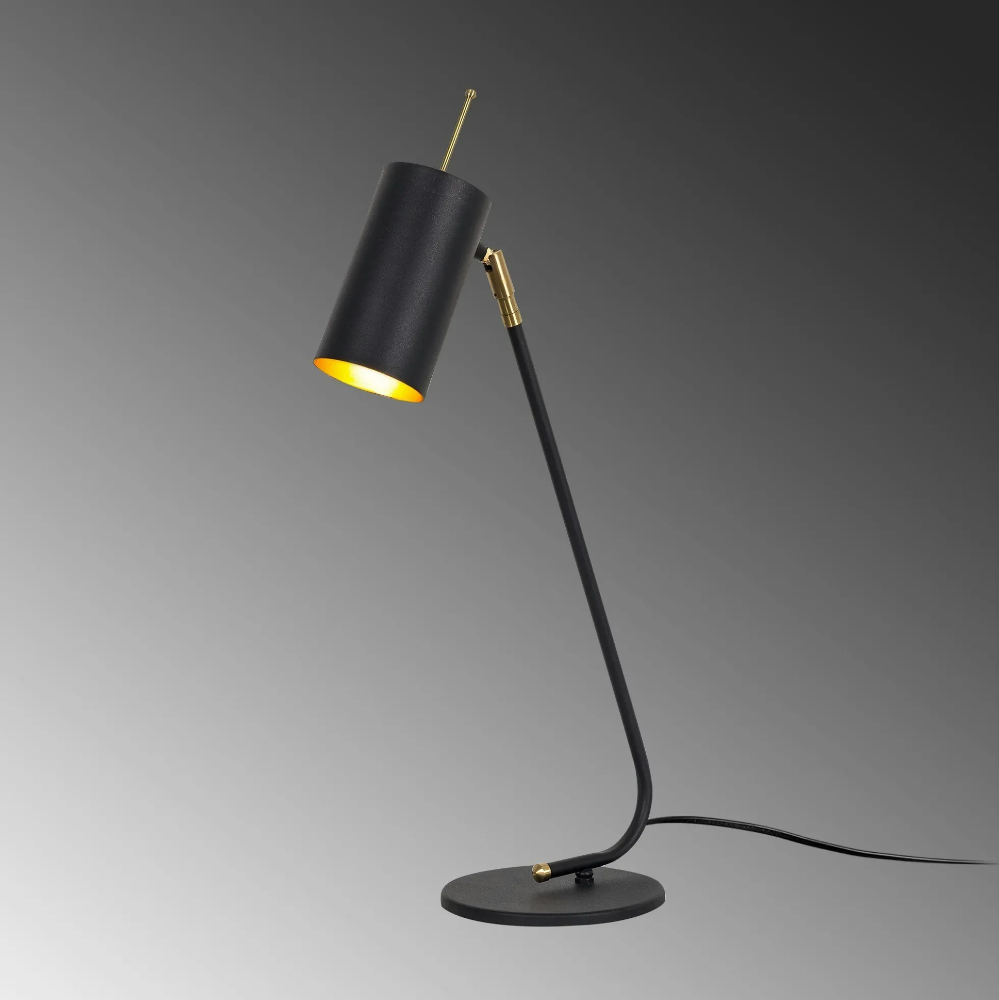 Lampe de table noire, abat-jour orientable moderne chic SFAX
