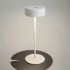 Lampe de table rechargeable blanche - style design ALMA