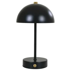 Lampe de table rechargeable en métal noir SILE