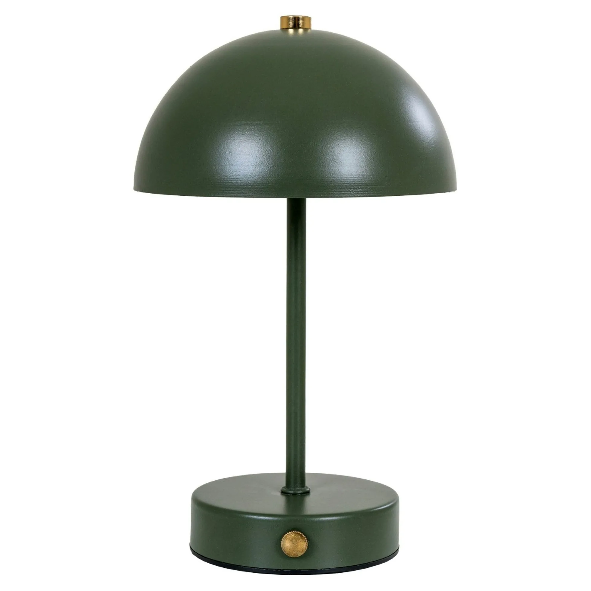 Lampe de table rechargeable en métal vert SILE
