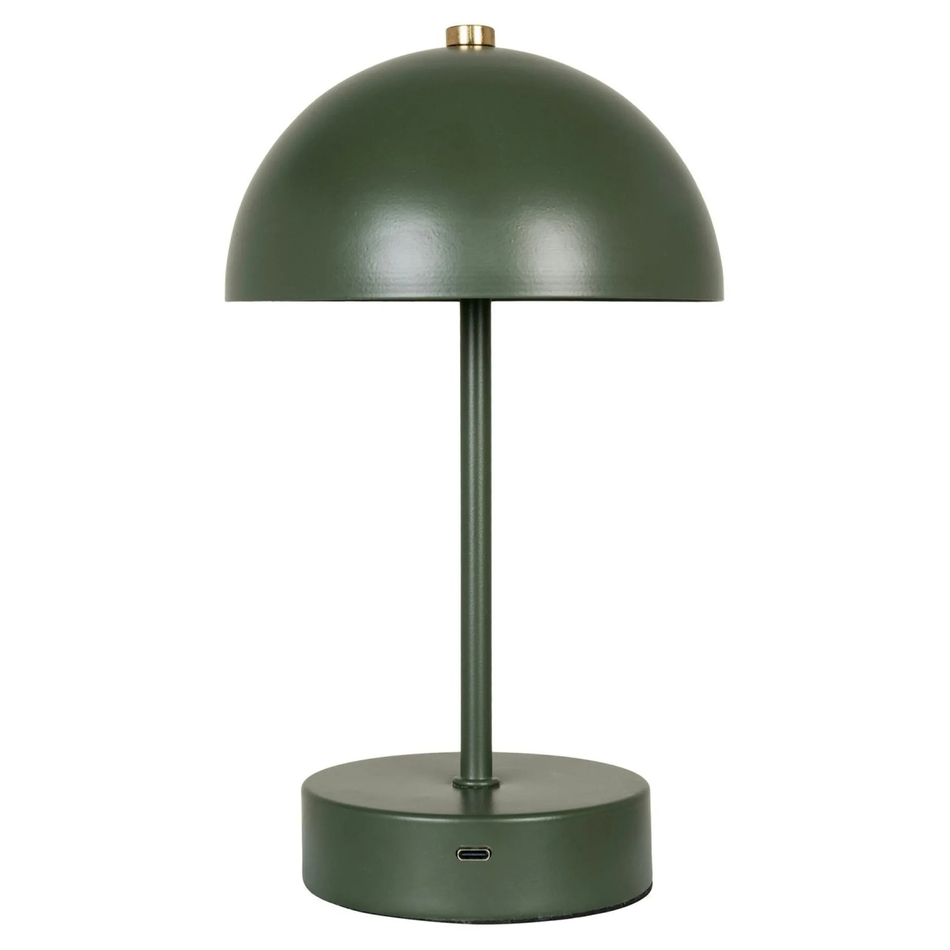 Lampe de table rechargeable en métal vert SILE