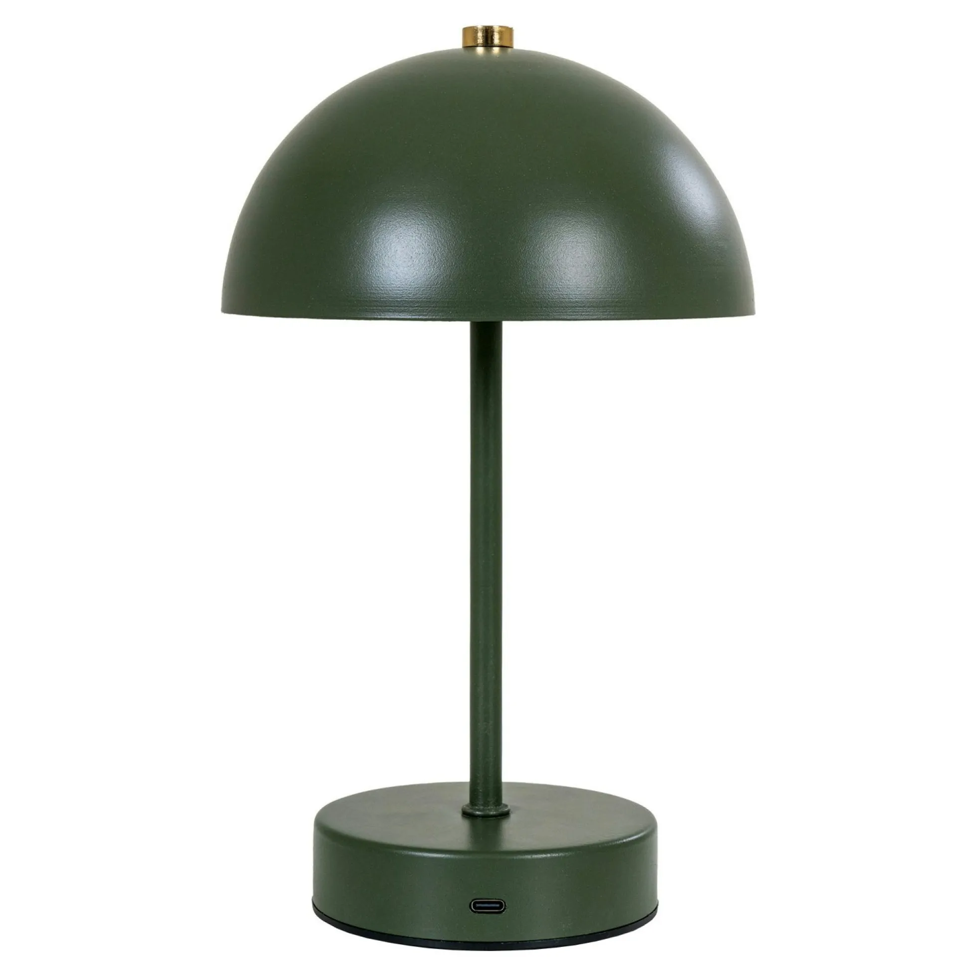 Lampe de table rechargeable en métal vert SILE