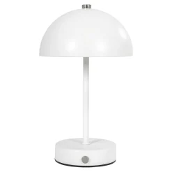 Lampe de table rechargeable en métal blanc SILE